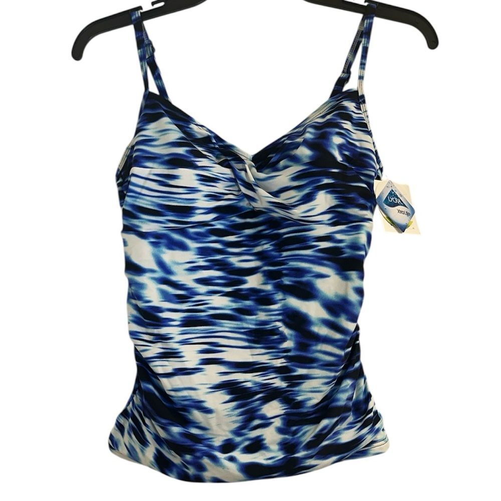 Croft & Barrow Bust Enhancing Tankini Swim Top NEW Size 10